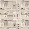 Tela decorativa Panama media periódico vintage – naturaleza/negro,  thumbnail number 1