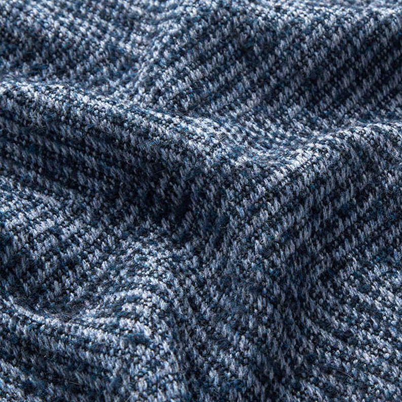 Tela de abrigo de lana estilo zigzag – azul marino,  image number 2