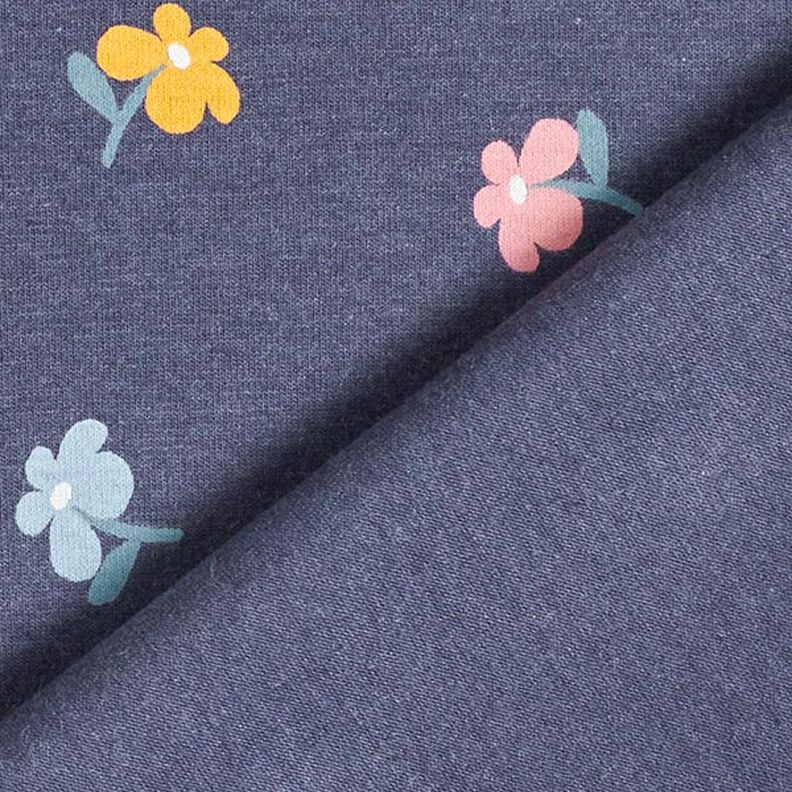 Tela de jersey de algodón Florecitas – azul marino,  image number 5