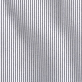 Popelina de algodón Rayas – gris/blanco, 