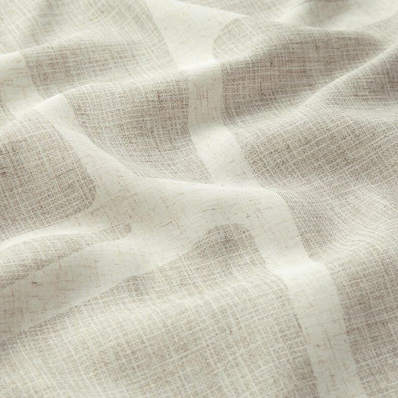 Tela para cortinas Mezcla de lino Formas  – marrón claro/naturaleza,  image number 2