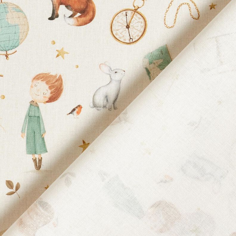 Popelina de algodón Pequeño explorador Impresión digital – marfil,  image number 4