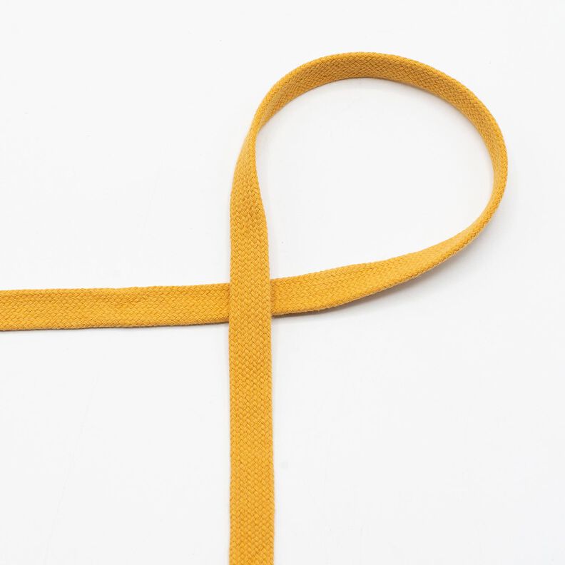 Cordón plano Sudadera Algodón [15 mm] – amarillo curry,  image number 1