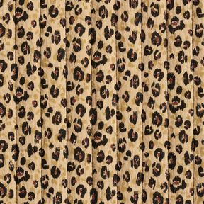 Muselina Tela acolchada Estampado de leopardo – beige/negro, 