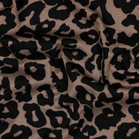 Viscosa Stretch Leopardo | Poppy Fabrics – marrón