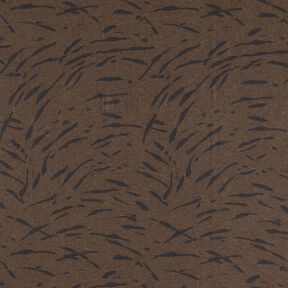 Tela de jersey romaní Rayas abstractas rugosas – marrón negro, 