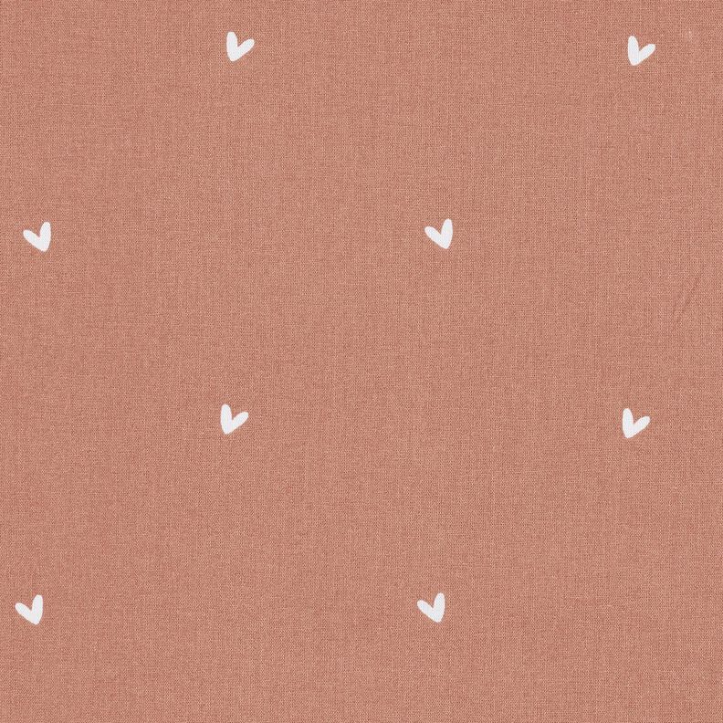 Popelina de algodón Corazones delicados – cobre,  image number 1