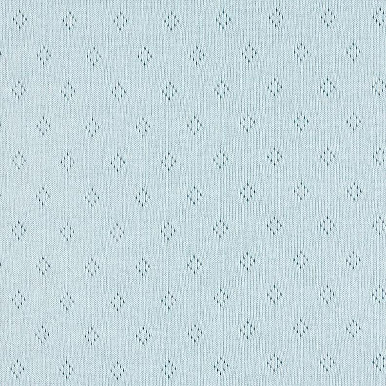 Jersey de punto fino con patrón de agujeros – azul claro,  image number 1