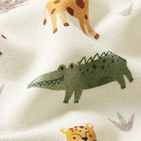 Tela decorativa Panama media Safari – blanco lana, 