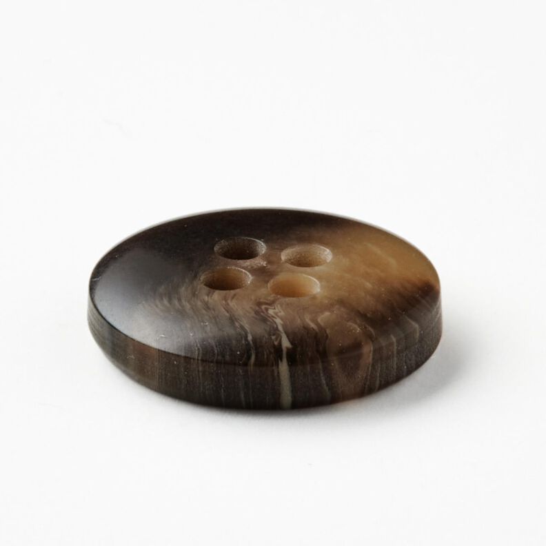 Botón redondo de 4 agujeros [Ø 15 mm] – marrón negro,  image number 3