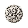 Botón de traje Zarcillo de flores - plata antigua metálica,  thumbnail number 1