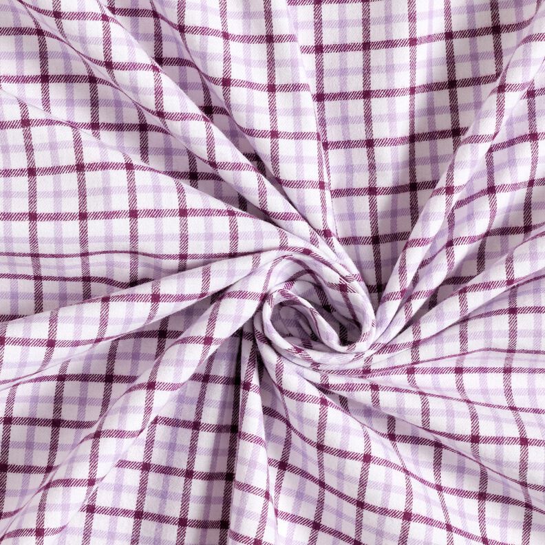Franela de algodón Cuadros – blanco/lavanda,  image number 4