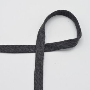 Cordón plano Sudadera Algodón Melange [15 mm] – antracito, 