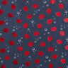 Tela de jersey de algodón Conchas Metálico – azul negro/rojo,  thumbnail number 1