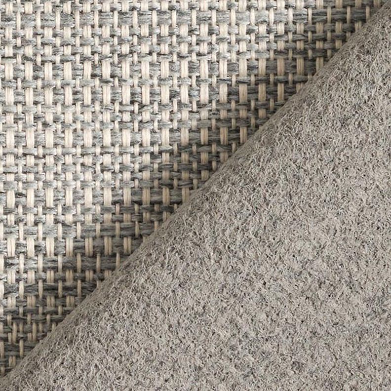 Tela de tapicería con estructura gruesa – gris claro | Retazo 80cm,  image number 3