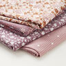 Tela de jersey de algodón Flores bicolor  – rosa viejo oscuro,  thumbnail number 5