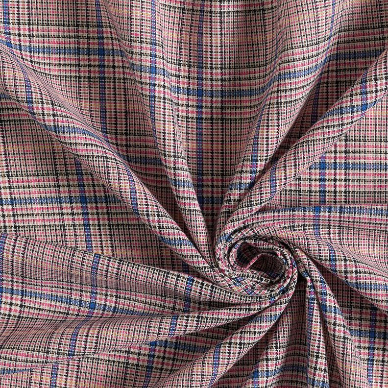 Mezcla de algodón Estampado de cuadros finos – rosa intenso/azul real,  image number 3