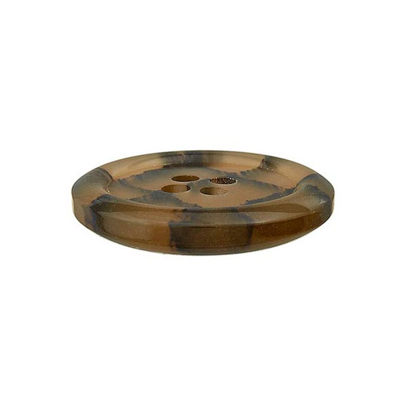 Botón de poliéster 4 agujeros Recycling – bronce/marrón oscuro,  image number 2