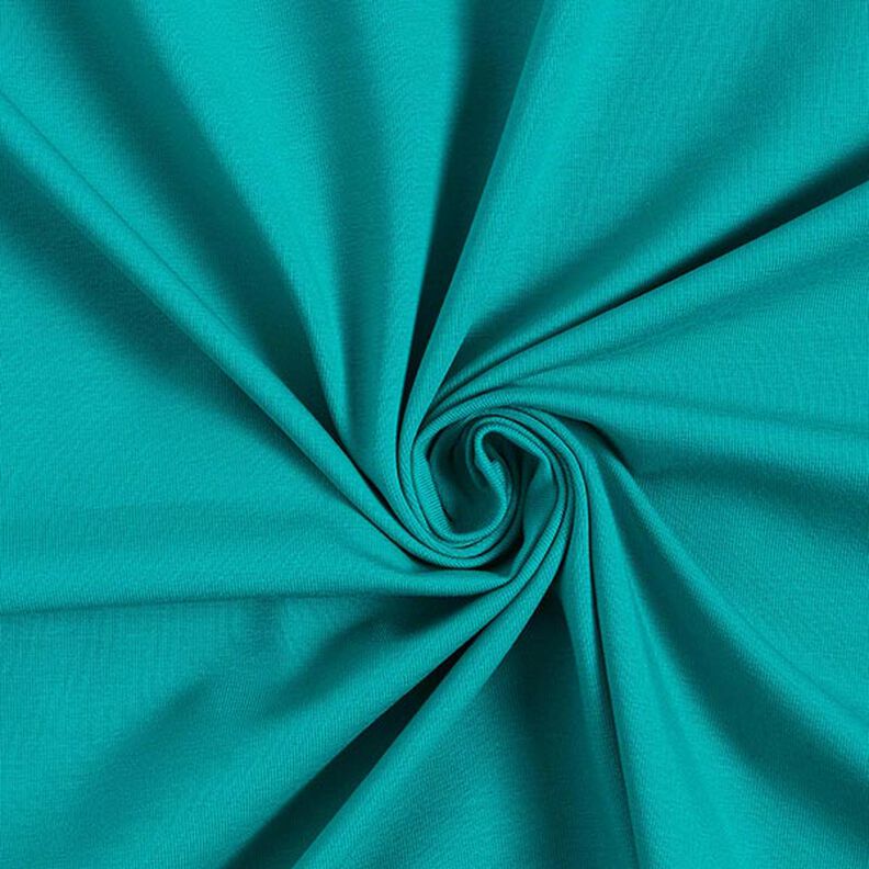 Tela de jersey de algodón Uni mediano – verde esmeralda,  image number 1
