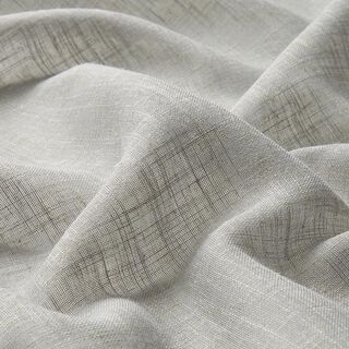 Tejido para cortinas Voile Apariencia de lino 300 cm – gris claro, 