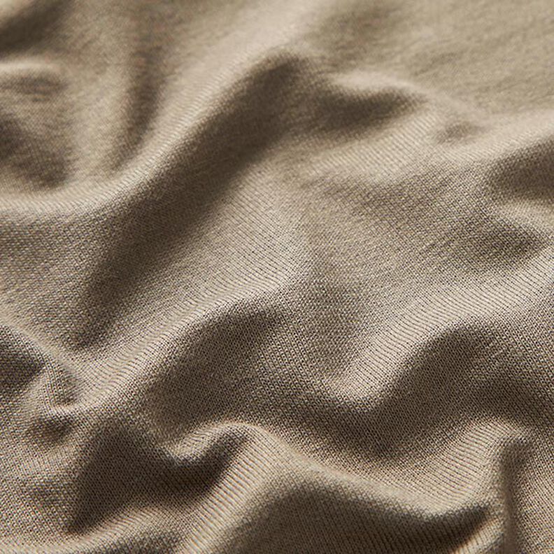 Tela de jersey de viscosa Ligera – caqui,  image number 3