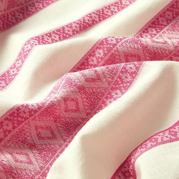 Tela de algodón con patrón de diamantes – blanco lana/pink,  image number 2