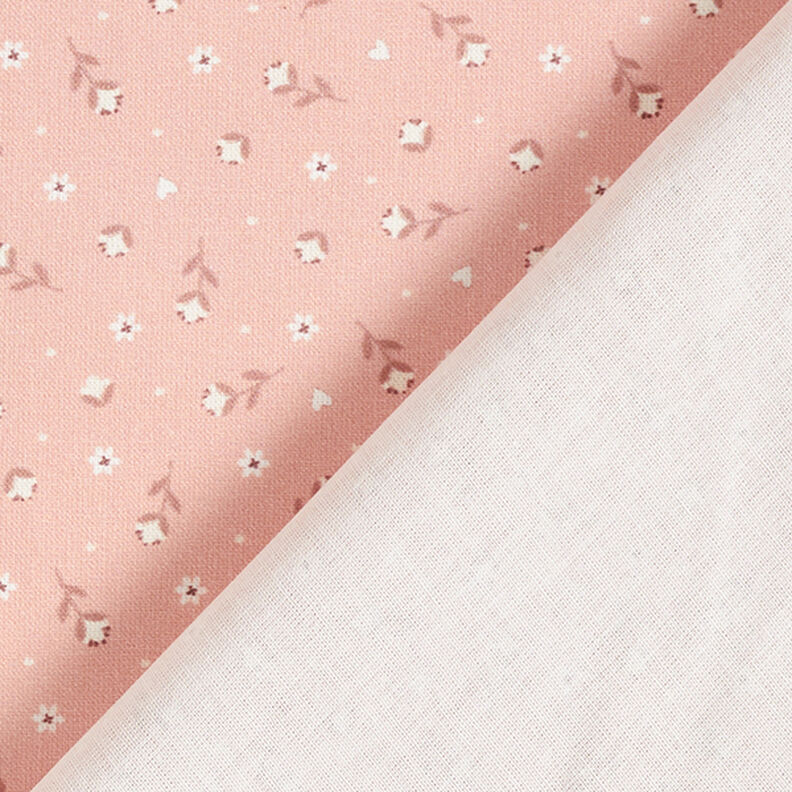 Tela de algodón Popelina Flores pequeñas – rosa antiguo,  image number 4
