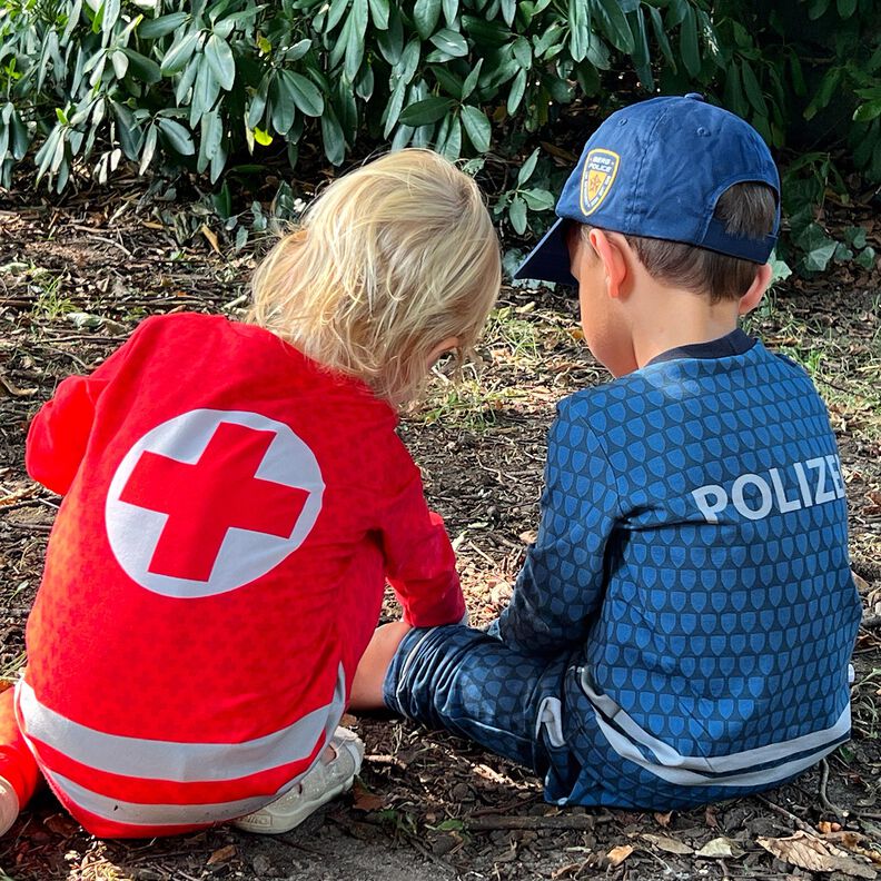 Felpa francesa Panel Convi&eacute;rtete en m&eacute;dico de urgencias | Stoff&Liebe &ndash; rojo/gris plateado,  image number 9