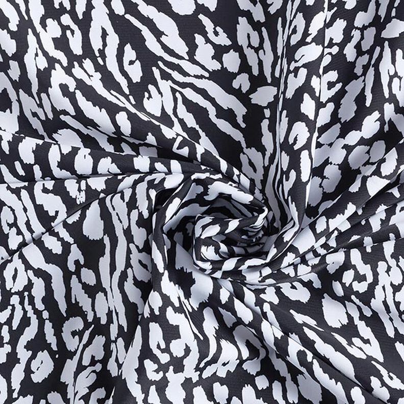 Tela de bañador Estampado de leopardo – blanco/negro,  image number 3