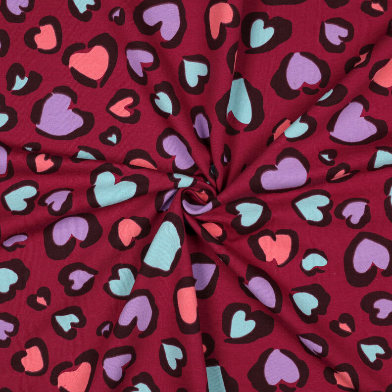 Sudadera Rugosa Corazones de colores | Poppy Fabrics &ndash; frambuesa,  image number 3