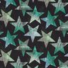 Tejido Softshell Estrellas – negro/verde,  thumbnail number 1