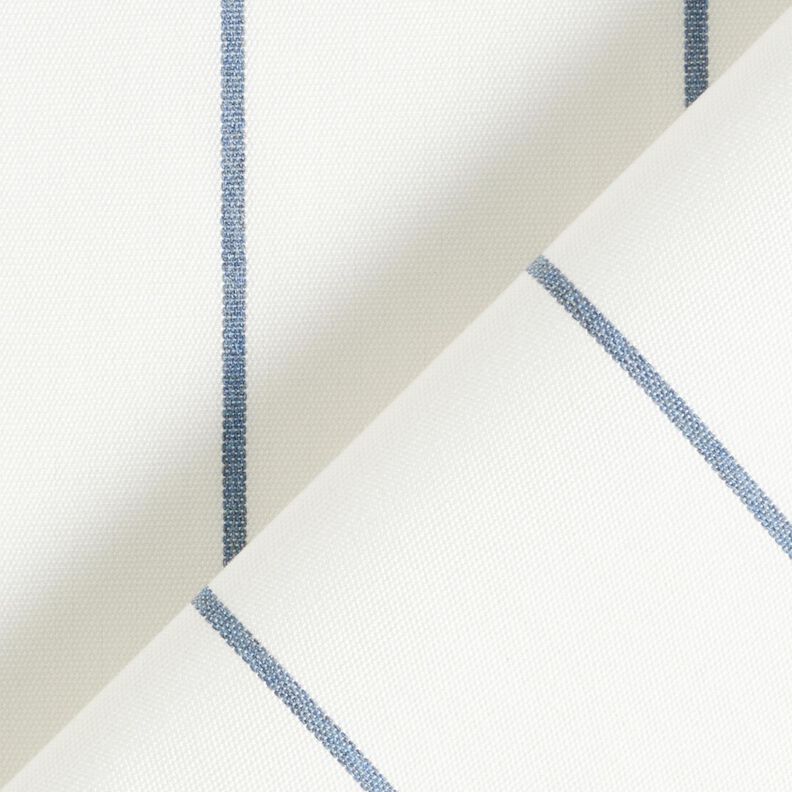 Telas para exteriores Lona Rayas mezcladas – blanco/azul gris,  image number 4