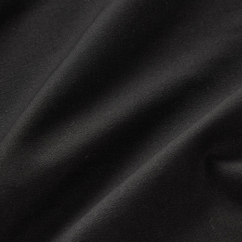 Tela de pantalón elástico liso – negro,  image number 2