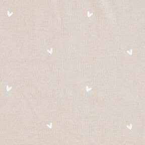 Popelina de algodón Corazones delicados – gris brumoso, 
