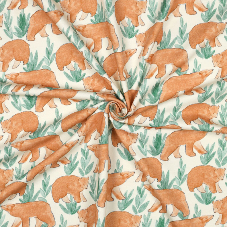 Felpa francesa veraniega Osos de acuarela Impresi&oacute;n digital | Poppy Fabrics &ndash; blanco lana,  image number 3