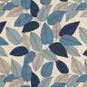 Tela decorativa Panama media hojas grandes – azul/naturaleza,  thumbnail number 1
