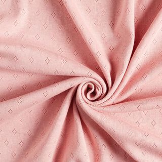 Jersey de punto fino con patrón de agujeros – rosa antiguo, 