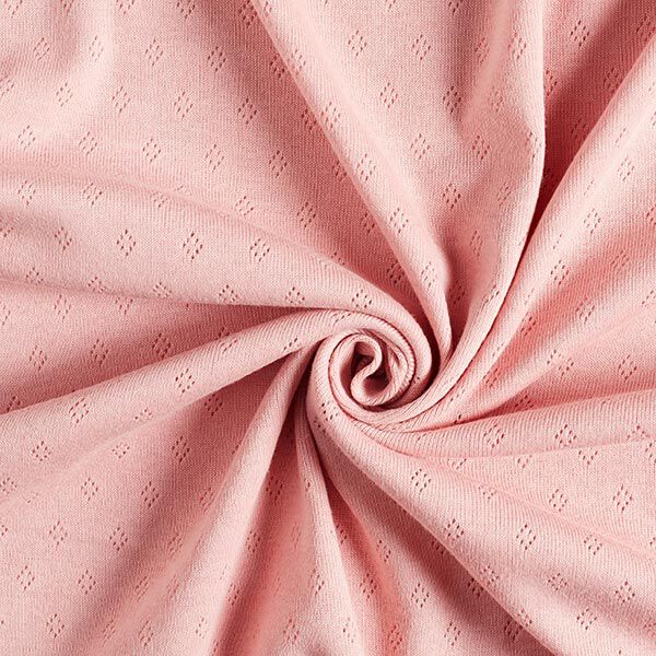 Jersey de punto fino con patrón de agujeros – rosa antiguo,  image number 2