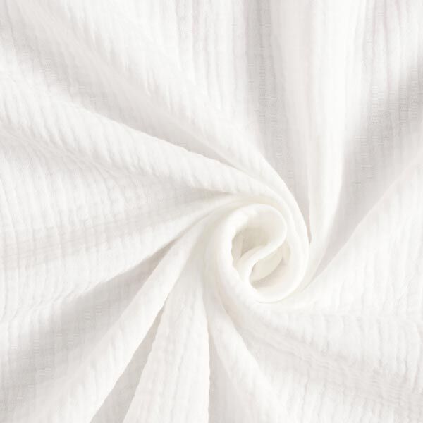 GOTS Muselina/doble arruga | Tula – blanco lana,  image number 1