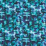 Tejido Softshell Triángulos de colores Impresión digital – azul noche/turquesa,  thumbnail number 1