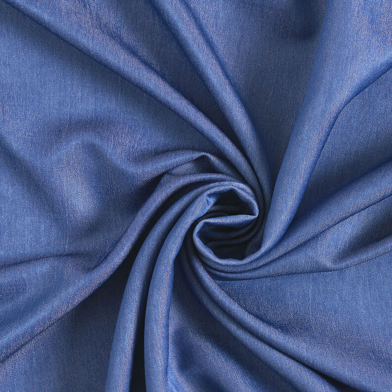 Tela de viscosa Chambray Uni – azul vaquero,  image number 1