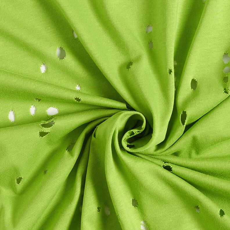 Tela de jersey de algodón Destroyed – verde manzana,  image number 3