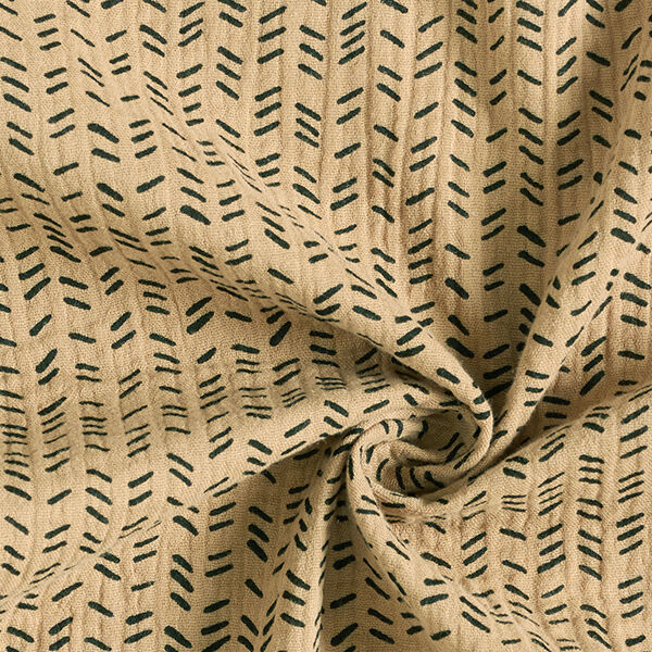 Muselina/doble arruga Guión en zigzag – beige oscuro,  image number 3