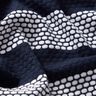Tela de jersey de algodón Rayas punteadas – azul marino/blanco,  thumbnail number 2