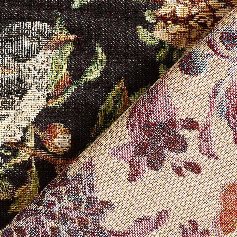 Tela decorativa Tapiz Flores y p&aacute;jaros &ndash; negro/verde,  image number 4