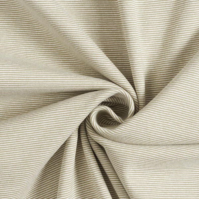Tejido para puños con rayas estrechas – oliva clara/blanco lana,  image number 1