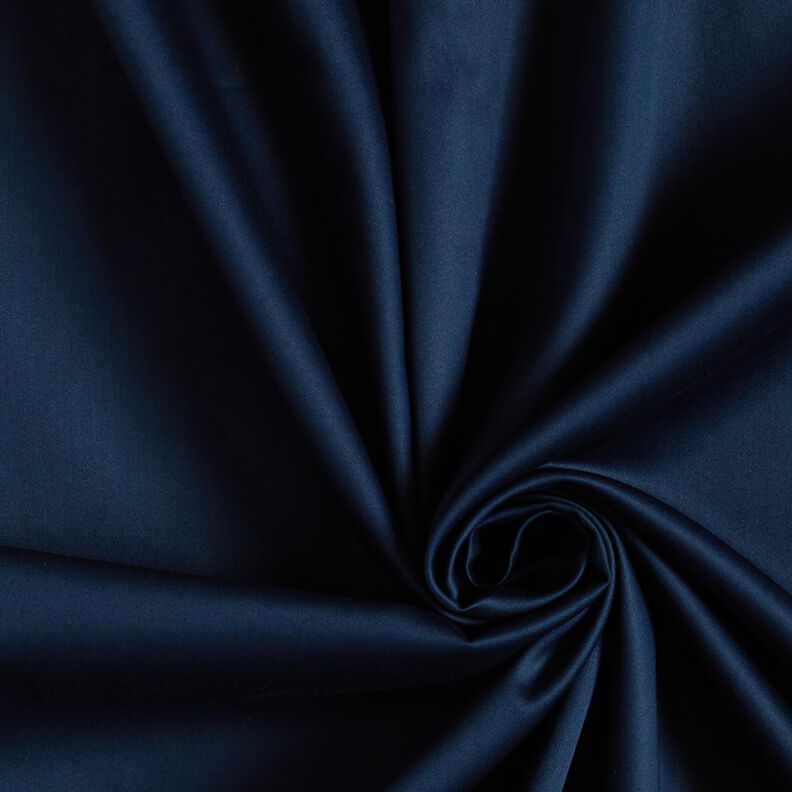 Satén de algodón Uni – azul negro,  image number 1