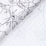 Muselina/doble arruga Prado de flores pintado – blanco/negro,  thumbnail number 4