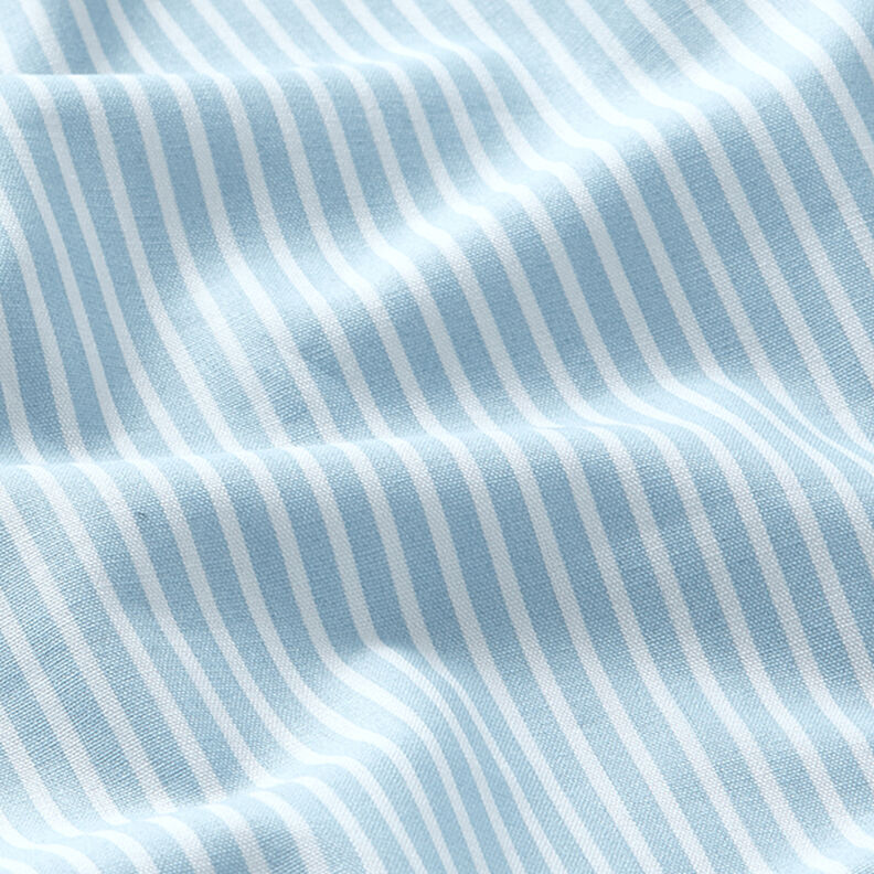 Popelina de algodón Rayas – azul claro/blanco,  image number 2