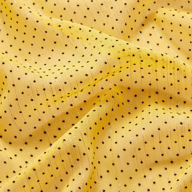 Gasa con purpurina puntos y rayas – amarillo limón,  image number 2